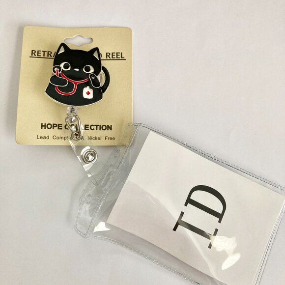 Nursing Cat ID Lanyard Badge Holder Retractable Reel RN LPN Graduation Gift - Picture 4 of 11